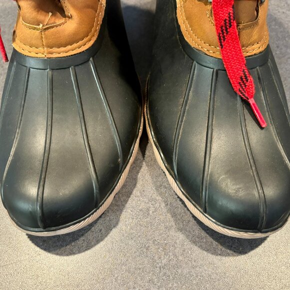 ~~Maurices Brown & Black Lace-up Plaid Lined Short Duck Boots 9.5 Women’s..VGUC! - Picture 4 of 7